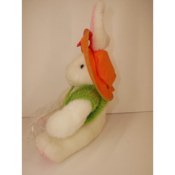 VTG Bunny Rabbit Plush White Pink Green Orange Butterfly and Bug Catcher Net - Picture 6 of 12
